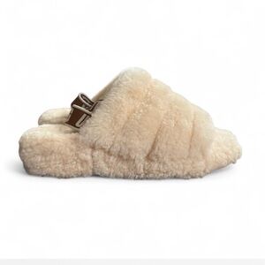 UGG Cream Fluffy Slippers
